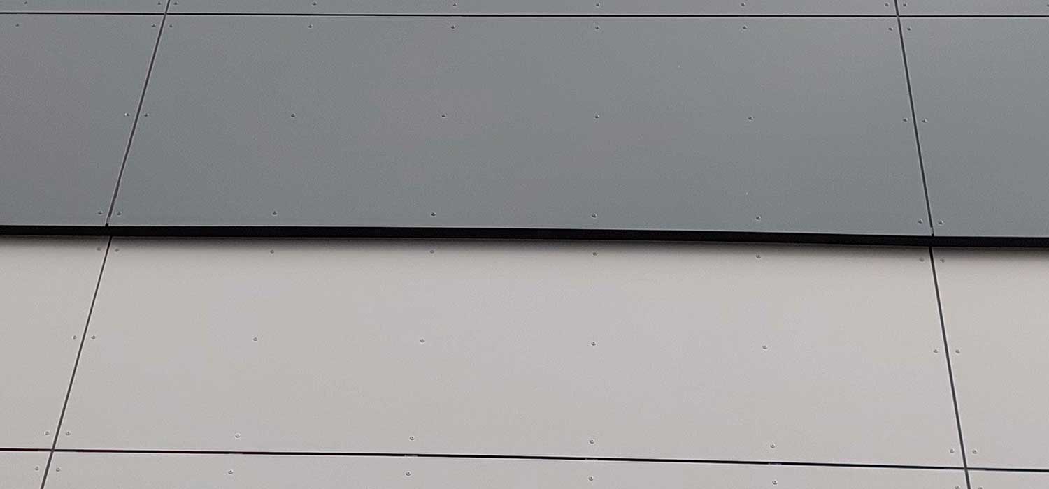 Alpolic Aluminium Verbundplatte in Nahaufnahme